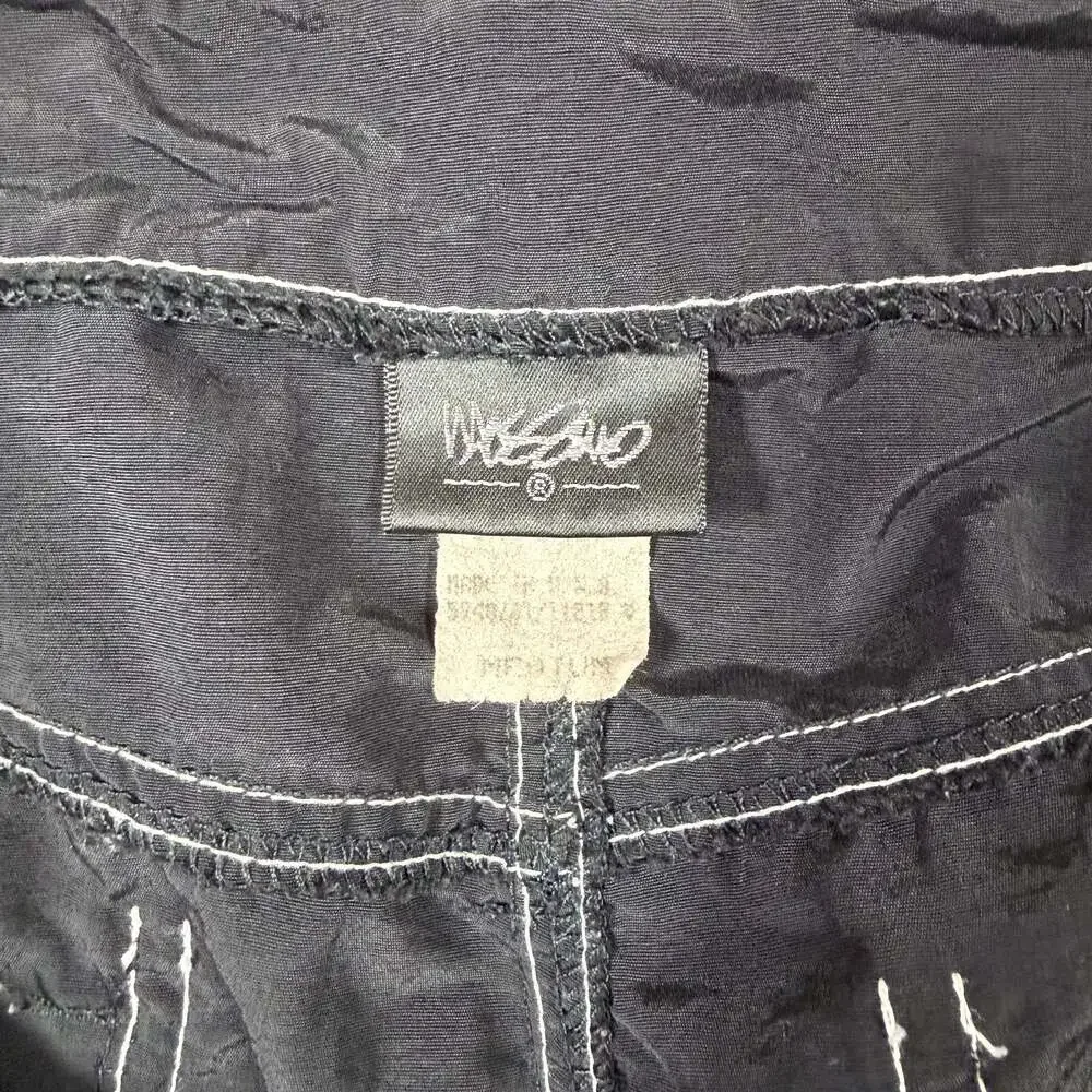 Y2k Mossimo Shorts Womens Size Medium Black Nylon Contrast Stitch Booty Shorts